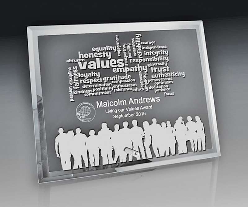 Spiegelkantiges klares Glas-Rechteck-Landschaft