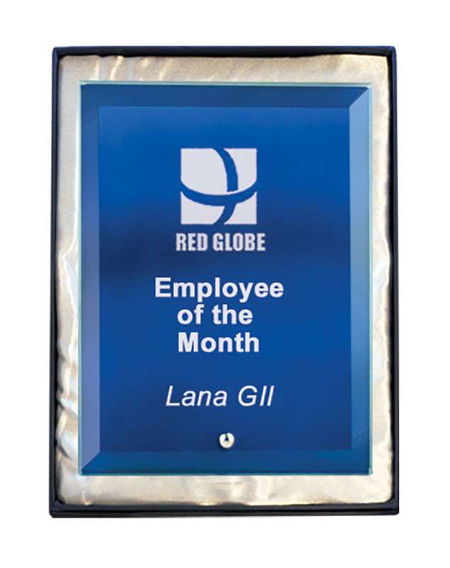 Laserglas-Rechteck-Blau