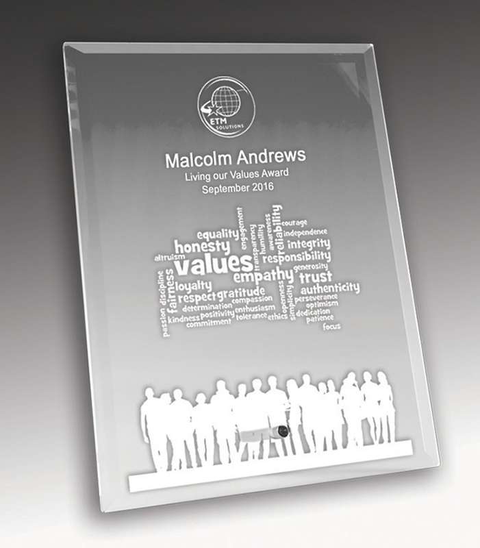 Laserglas, rechteckig, klar