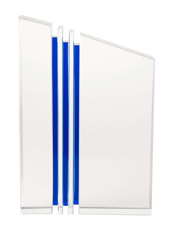 Dreifach blauer Streifenkristall