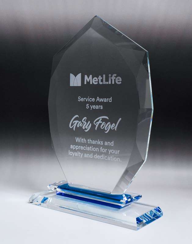 Aquamarin Glas-Bogen