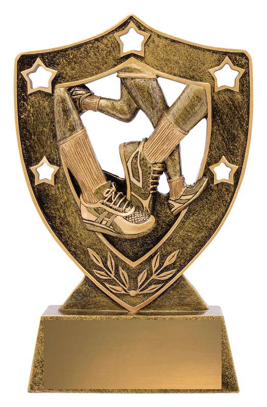 Leichtathletik Gold-Schild