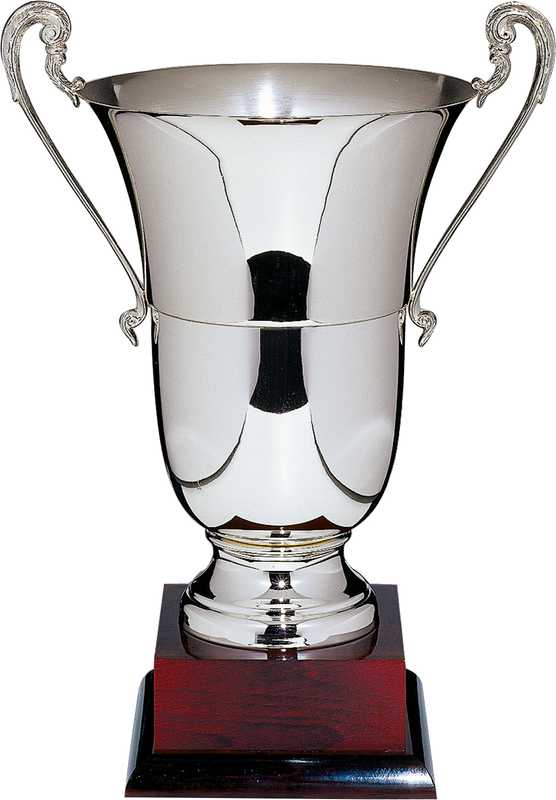 Versilberter klassischer Glockenbecher Holzsockel