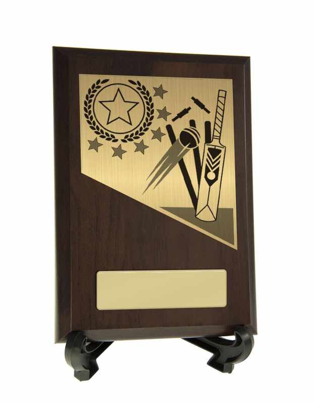 Cricket-Thema auf Plakette