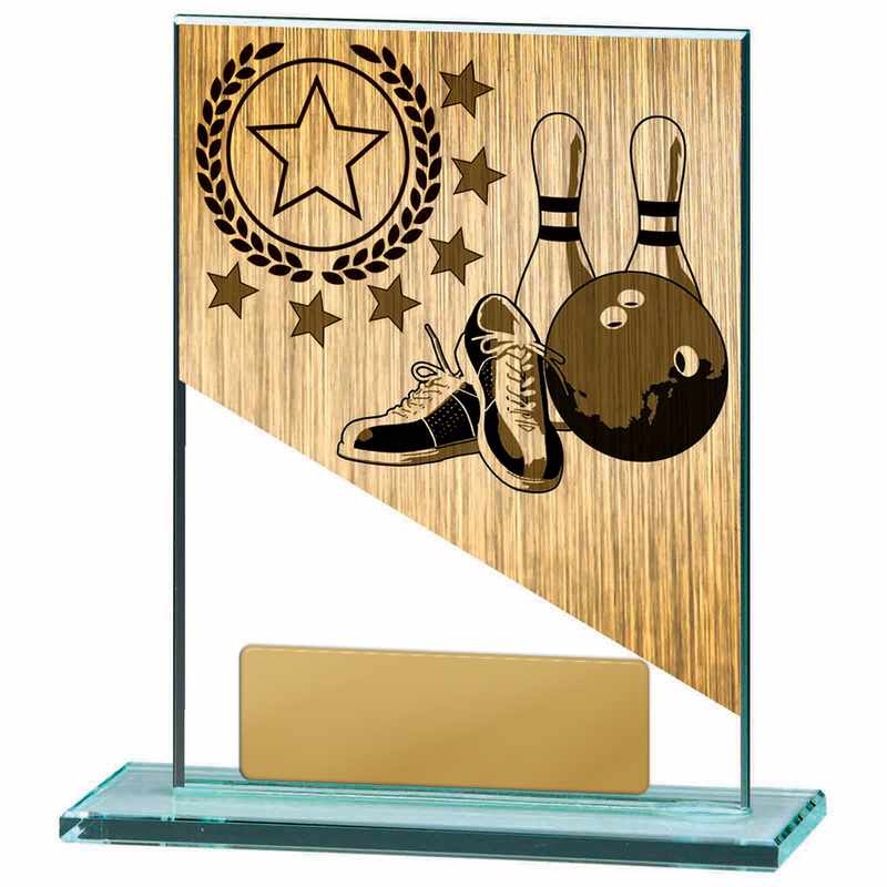 Tenpin-Thema auf Glas