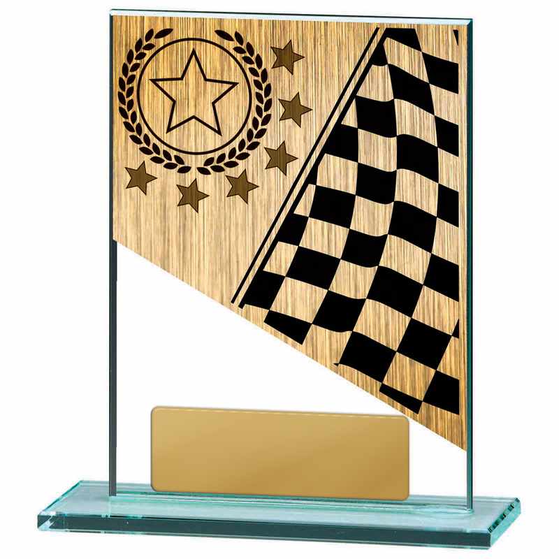 Motorsportmotiv auf Glas