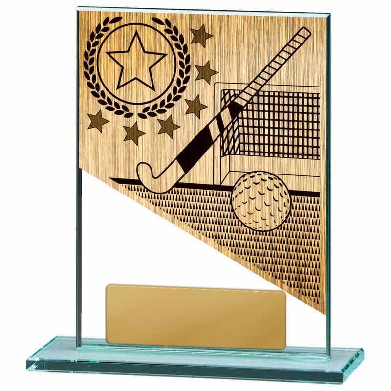 Hockey-Motiv auf Glas