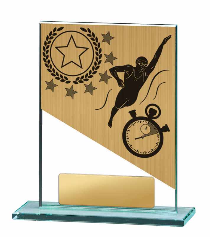 Schwimmthema auf Glas