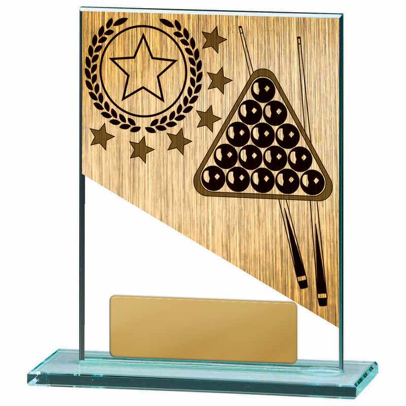 Billard-Thema auf Glas