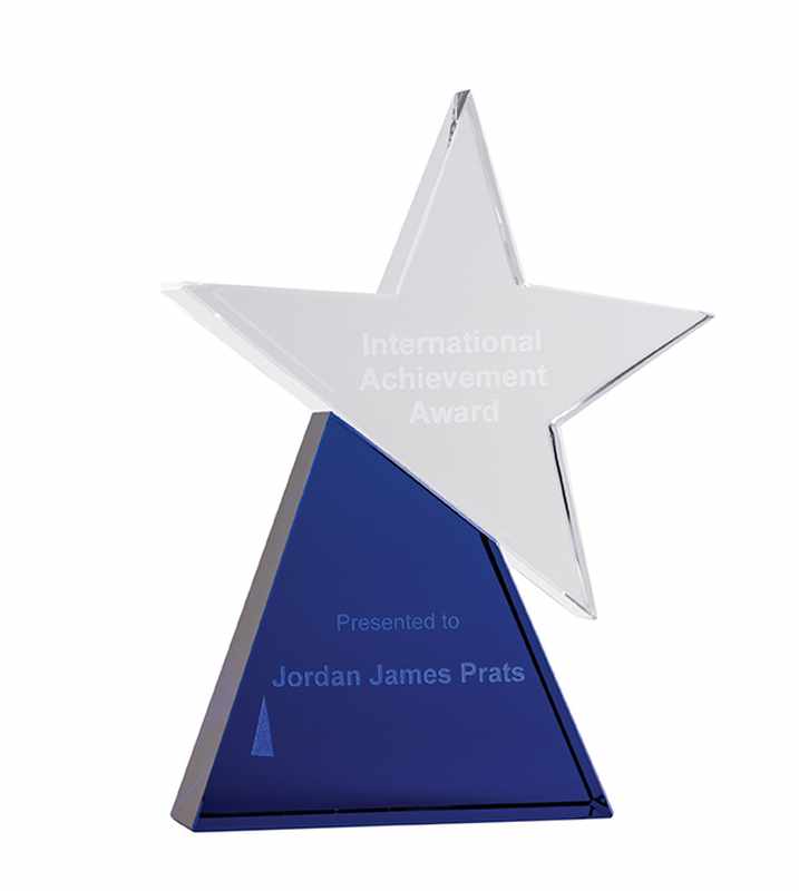 Kristallblauer Stern