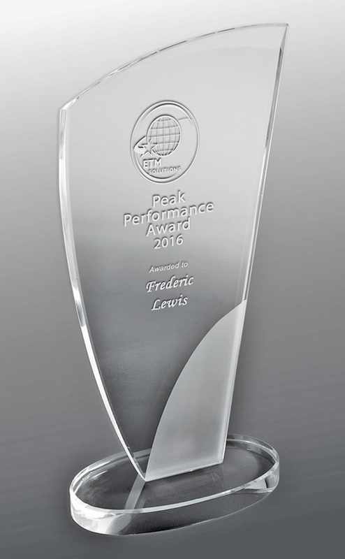 Designer sandgestrahltes Glas – Wedge