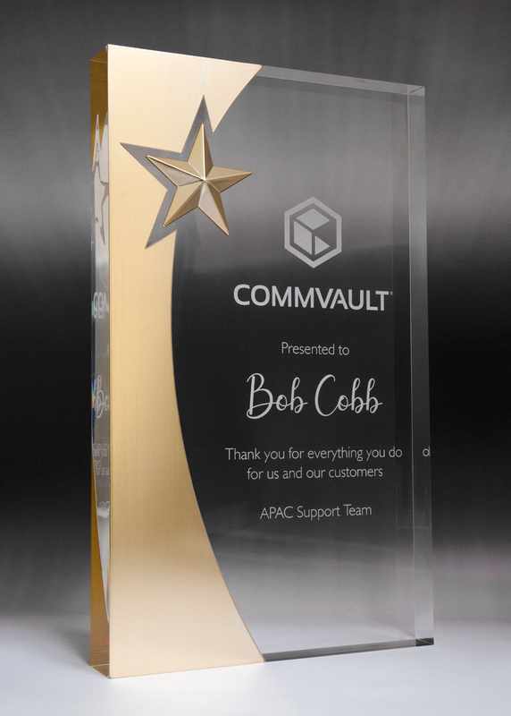 Golden Glow Acryl-Rechteck