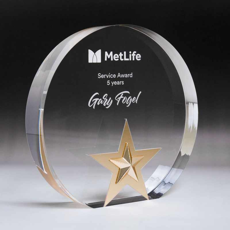 Golden Glow Acryl rund