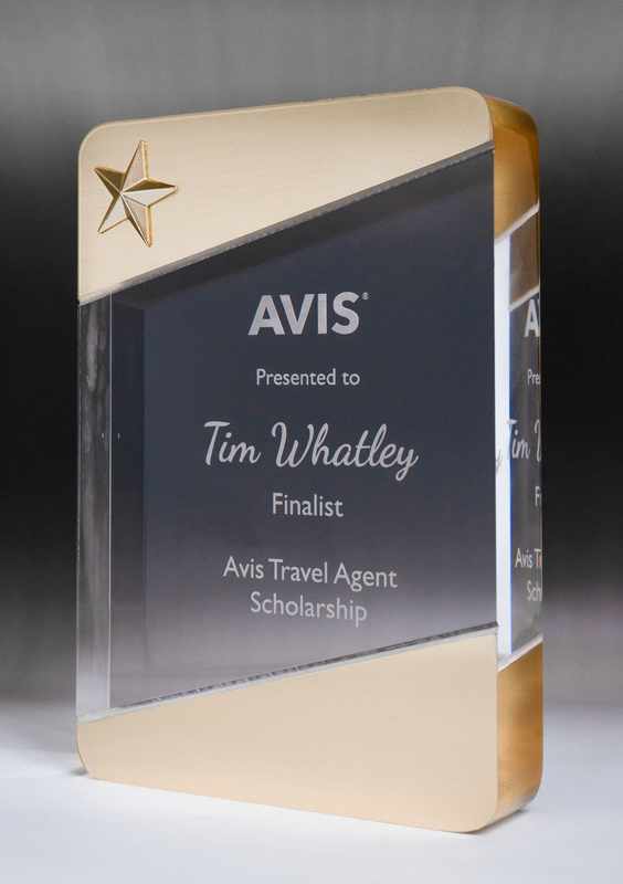 Golden Glow Acryl abgerundetes Rechteck