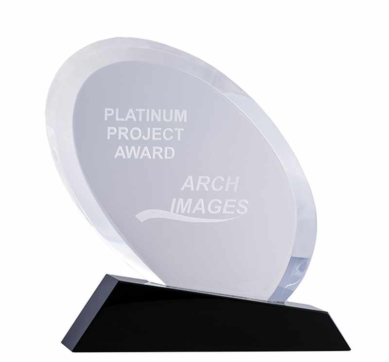 Schwarzer und klarer Kristall – Oval