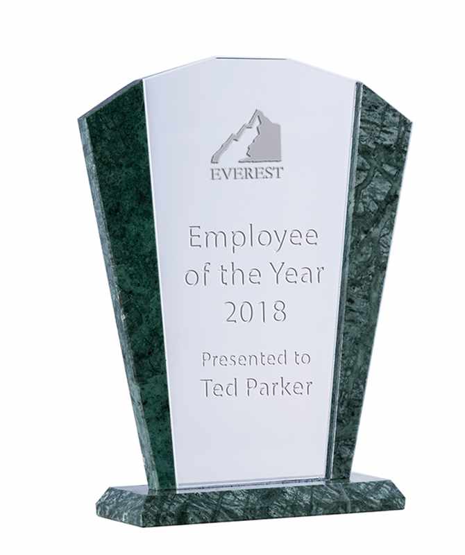 Grüner Marmor Glas – Bogen