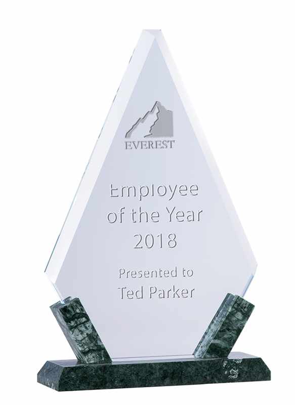 Grünes Marmorglas – Pfeilspitze (abnehmbar)