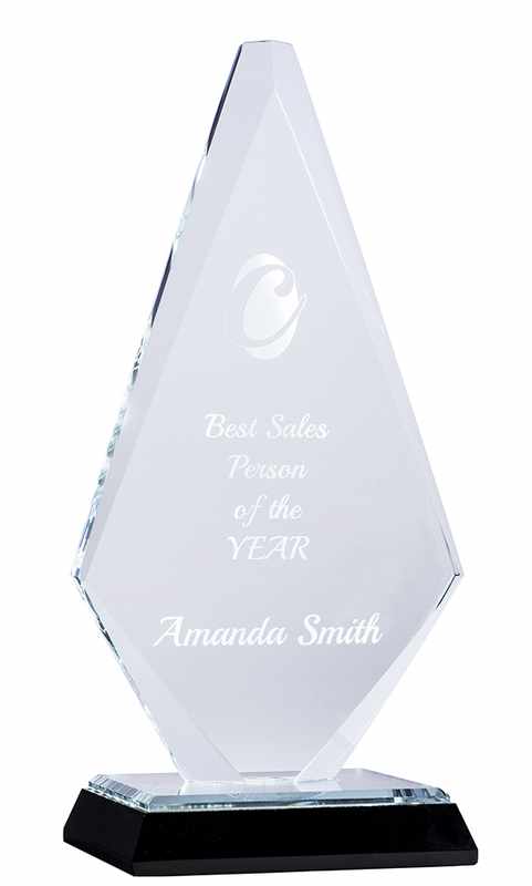 Spiegelsockel Glas-Pfeilspitze