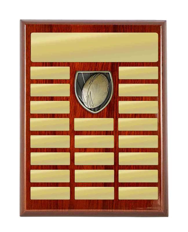 Plakette mit Rugby-Zierleiste