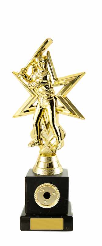 Baseballfigur Fem. auf Säule