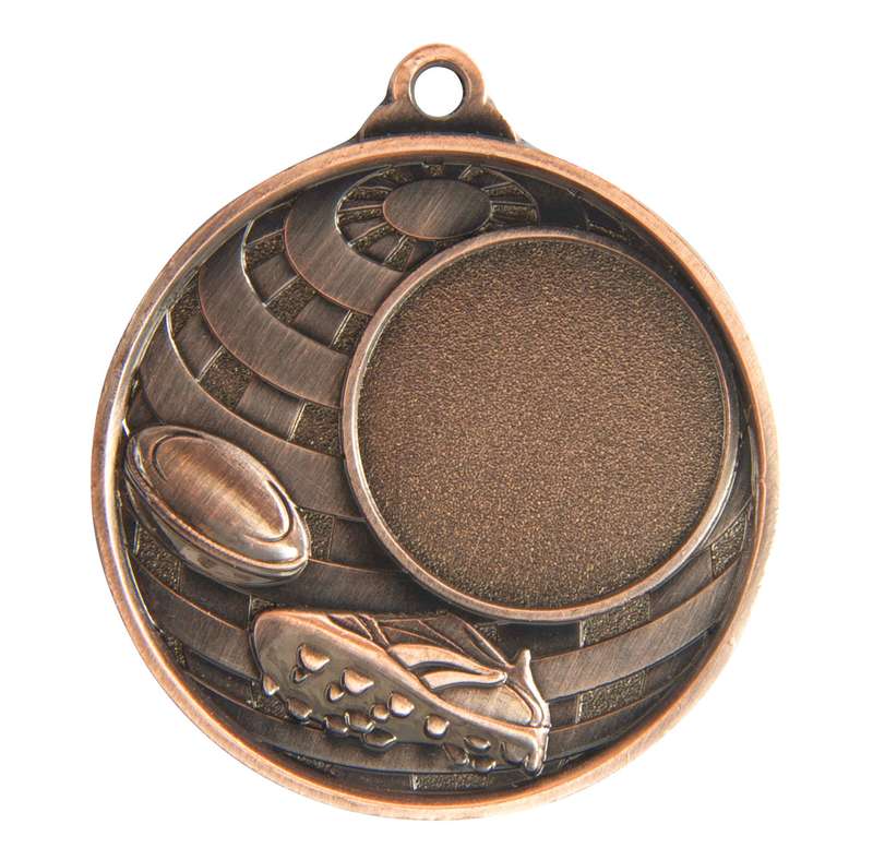 Globale Medaille – Rugby + 25-mm-Einsatz