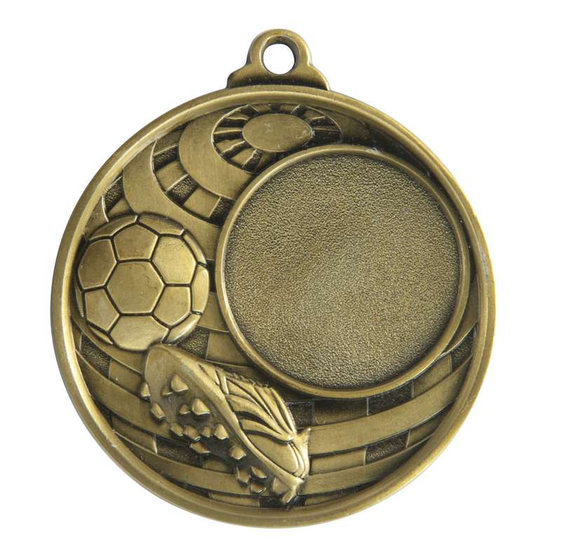 Globale Medaille – Fußball + 25-mm-Einsatz