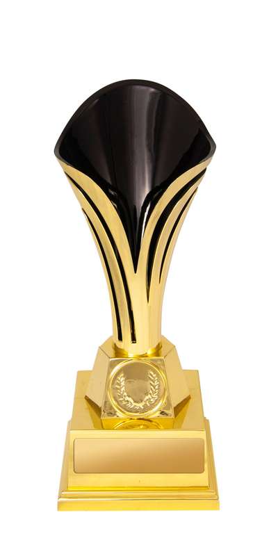 Tulipa-Becher in der Farbe Gold-Schwarz