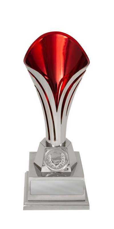 Tulipa-Becher in der Farbe Silber-Rot