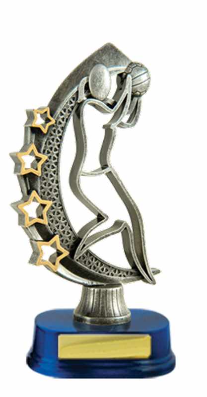 Korbball-Figur auf Sockel