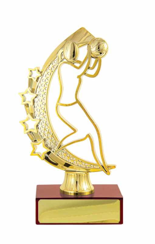 Korbball-Figur auf Sockel